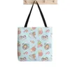 Shopping Bags Shopper Cherry Tomatoes And Guinea Pigs Print Tote Bag Women Harajuku Handbag Girl Shoulder Lady Canvas