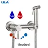 ULA Gold Bidet Faucet Toilet Stainless Steel Handheld Sprayer Set Cold Water Mixer Crane Bathroom Shower Head 240325