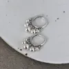 Hoopörhängen Mayones S925 Silver Retro Simple Art Beads Tassel For Women's Fashion Ins Jewelry