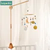 Baby Rocket Shape Bed Bell Support Toy Rattle 012 Months Animals born Crib Mobile Musical For Gift 240408