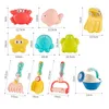 Jouages de plage pour enfants Summer Play Sand Bucket Phelt Silicone Sandbox Cube Accessories Sac Outdoor Sea Game For Children Gifts240327