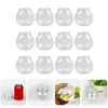 Cuilles jetables Paies 12 Set Container Planet Tasset Clear Dessert Containers Mousse les verres d'animaux pour les desserts