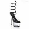 Dance Shoes Model Sexy Stage 15 Cm High Heel Crystal Sandals Night Total Pole Dancing Performance
