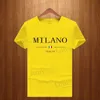T-shirts voor heren 2023 Heren zomer Milano letters Print Y2K T-shirt man Korte slijm Luxe TS Kleding Loose Pure Cotton Soft Tops T240408