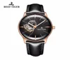 Риф Tigerrt Men039s роскошные повседневные часы Tourbillon Concex Lens Lens Rose Gold Автоматический кожаный ремешок RGA8239.