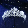 Hair Clips Wedding Crown Crystal LED Light Bridal Tiara Headpiece Jewelry Luminous Birthday Crowns For Women Party Headdress