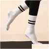 Chaussettes de sport bandage de haute qualité yoga yoga anti-glipt de barrage rapide Pilates Ballet Good Grip For Women Cotton Fitness Drop Livrot Dha5d