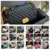 Designer tas pure zwarte diamant plaidstijl tassen designer tas populaire luxueuze luxueuze temperament crossbody tas