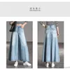 Jeans 2022 Mom Jeans High Waist Pantalon Lignet Femmes Femmes Spring Automne Talon et Pantalon de jupe Fluent Pantalon Denim Pantalon Jeans pour femmes