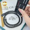 Gioielli di rapper alla moda Catena cubana nera personalizzata da 8 mm di ghiaccio fuori 925 VVS MOISSanite Cuban Link Catena Collana del braccialetto per collane mensocket