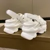 HBP icke-varumärke dropshipping anpassade sommar kvinnor klistra plattform chunky häl sandaler damer kil sandaler med remmar