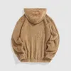 Oem Custom Design Cute Bear Pattern Pullover Heavy Weight Fluffy Teddy Hoodie Towel Chenille Embroidery Mens Winter Hoodies