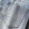 Jeans masculin streetwear streetwear hommes rétro bleu clair slim slim fit noupped créateur hip hop pantalon denim hombre