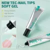 Kits Nailpop Nail Tips and Glue Gel One Kit d'extension de l'ongle Fast Nail Set With Soft Gel UV lampe 600pcs Oneaux et outils de fichiers semi-mat