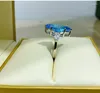 Clusterringe S925 Silber Original Schmuck Marquise Cut Sapphire Ring für Frauen Luxusaccessoires Jubiläumsgeschenk Freundin Freundin