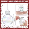 Party Decoration Christmas Tree Xmas Clear Iridescent Round Ball Smooth Shine Balls For Themed Decor