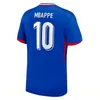 2024 Benzema Mbappe koszulka piłkarska Griezmann francuskie koszule Pogba Dembele Giroud Hernandez Varane Pavaro Kante 24 25 MAILLOT de Football Shirt Men Women Kids Kit zestaw