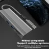 M.2 NVMe/SATA Hard Drive Case 5 In 1 USB Type-C Hub PD100W Solid State 2 2.0 Ports SD/TF Card Slots For PC Laptop