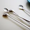 Coffee Scoops Recycle Long Handled Stainless Steel Spoon Ice Cream Dessert Tea For Picnic Kitchen Accessories