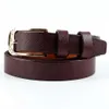 2.5cm Women's Top Layer Cowhide Buckle Belt, Korean Version Fashionable and Trendy Leather Thin Waist Belt