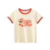 28t Kleinkind Kid T -Shirt Baby Girls Kleidung Sommer Infant Top Cotton T -Shirt Kurzärmel Casual Childrens T -Shirt Outfits 240408