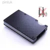 Money Clips Aluminium Credit Card Holder Fake Carbon Fiber Minimalist Card RFID Money Clip Affärskort Holder Case Men Metal 240408