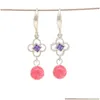 Boucles d'oreilles en lustre en peluche