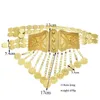 Turkey Totem Coin Pendant for Ladies Turkish Wedding Belt Gold Plated Pendant Oversized Waist Chain Saudi Gift 240313