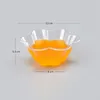 Engångskoppar sugrör 100 st glass kopp transparent plast dessert skål kronblad formbehållare för bar café hem containrar