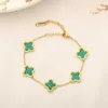 VAC bracelet New Four Leaf Clover Bracelet Womens Korean minimalist Instagram High Fashion Five Flower Good Luck Four Leaf Clover Versatile Bracelet