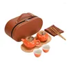 TeAware setleri Çin çay seti persimmon seramik seyahat çantası tepsi iş hediyeleri hızlı fincan hediye