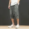 Short masculin arbore des couleurs solides jogging bottoms pantalon d'entraînement d'été avec des poches ceinture élastique respirant ropa hombre