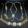 Sunspicems Chic Morocco Bride Wedding Bijoux Set Caftan Taist Chain Belt Long Brochs Collier Femmes Body 240401