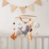 Baby Marine Animals Bed Bell Rattle Born Felt per la culla per neonati Wood Carousel Cot Kid Musical Toy Gift 240408