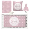 Lvyziho Conjunto de ropa de cama para bebés personalizado Juego de ropa de cama de regalo de regalo para bebés Baby Shower Juego de ropa de cama 240328