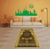 Flanel Gebedsmat voor Ramadan Non Slip zacht draagbare vloer Kniel Embossing Mat Worship Deken Gift 240401