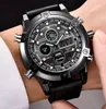 Xinew Watch Men Luxury Dual movt Men039s Leather Quarz Analog Digital LED Sport Wrist Watch imperméable 3BAR CLORME ERKEK KOL SAA9428058