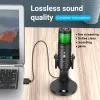 Microfoni Professione Condensatore Microfono Amplegame Microfono USB Light RGB per PC Recording Streaming Streaming Caning Gaming Mic