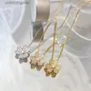 Version haute originale 1to1 Collier de marque Vancefe Collier Clover CNC Précision Platé 18K Gol Full Diamond Pendant clavicule Concepteur de haute qualité Collier