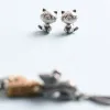 Anneaux V.Ya 2021 Fashion Retro Free Combination and Design Sense Kitty Femed Orees Brouilles S925 Boucles d'oreilles en argent