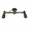 Lampe murale Éclairage en acier vieilli industriel tuyau d'eau antique cuivre fini 110 V / 220V E27 Iron à 2 bras Edison