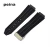 25mmx19mm NYA MENS WACKBANDS REP BAND TIRE Diver Silicone Rubber Watchband Strap for Hub303p2179423