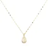 Colliers de pendentif Collier de tulipe opale