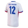 2024 Benzema mbappe voetbal jersey griezmann Franse shirts pogba dembele giroud hernandez varane pavaro kante 24 25 maillot de voetbal shirt mannen vrouwen kit set