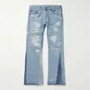 Oem Factory Customize Jeans Mens Fashion Style Flare Loose Fit Bell Bottom Trouser