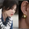 Boucles d'oreilles étalon rond en laiton pour femmes authentique 925 Fashion sterling bijoux coréen de luxe de luxe