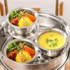 Bowls Anti-Scalding Steamed Egg Bowl Korean Cuisine Thickened Drop-resistant Soup With Lid Stainless Steel Rice Child