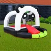 Utomhusspel inomhusbarn Uppblåsningsbart Bounce House Oxford Yard Panda Bear Style Jumper Bouncer Mini Bouncy Castles med Slide With Flower Free Air Frakt