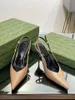 Nieuwe fluwelen Jacquard Weave Putte tenen Slingback Pumps schoenen Stiletto Heels Sandalen 8,5 cm dames hoge hakken sandalen kalf huid luxe designer kleding schoenen met doos