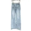 Desinger Women Denim Jeans High Waist Letter Sliose perline pantaloni lunghi SMLXLXXL